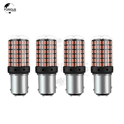 LED Turn Signal Indicator Bulbs 1156 (Amber Orange) – Super Bright 144 SMD | Pack of 4