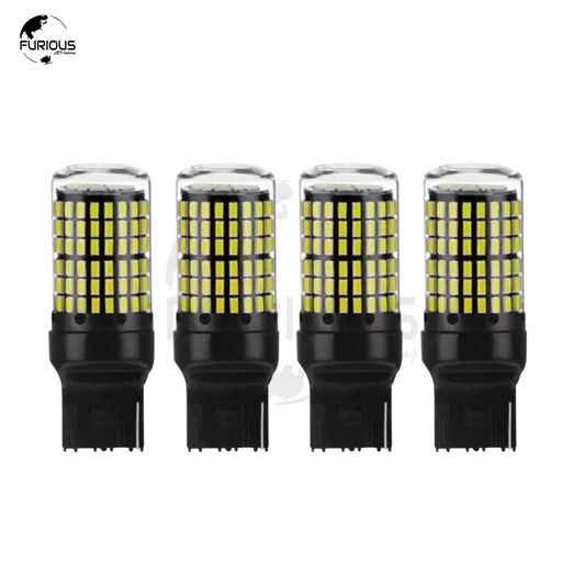 LED Turn Signal Indicator Bulbs 7440 (White) – Super Bright 144 SMD | Pack of 4